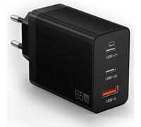 Cargador USB C, Fuente de alimentación USB C de 65 W, Cargador rápido de 3 Puertos PD USB C, Cargador de Escritorio Compatible con MacBook Pro/Air, Samsung/Xiaomi/Tablet/Smartwatch/Auriculares