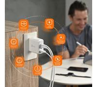 Cargador USB-C GaN 70W 4 puertos j5create