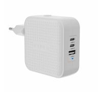 Cargador USB-C GaN 70W Targus Hyper HJ1003WHWWGL 3xUSB-C 1xUSB-A Blanco ultracompacto