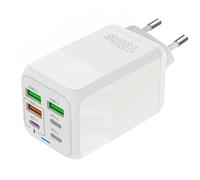 Cargador USB C， i-Phone Carga Rapida Adaptadores, 150W 6-Puertos USBC Enchufe Cargador (Puerto 3PD Tipo C + Puerto USB A 3QC), Compatible con la Serie iPhone 11/12/13/14/15/XS/XR/ 8/iPad