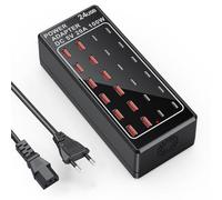 Cargador USB C múltiple, Cargador de Escritorio 100W/20A de 24 Puertos, Estación de Carga USB, Hub de Cargadores USB C, Enchufe de Alimentación USB, Compatible con iPhone 12/13/14/15/Samsung S24/S23