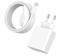 Cargador USB C para iPhone 15 16 Plus/16 Pro/16 Pro Max/17/17 Air,USBC iPad Pro 13/12.9/11, iPad Air 4/5, iPad Mini 6, cargador de bloque rápido con cable de carga tipo C a C 2M, PD UE