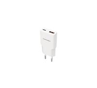 Cargador USB-C/PD 20W + USB-A/QC 20W - Cable Nano - Dos puertos de carga rápida
