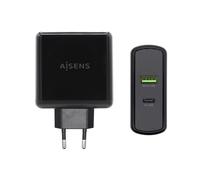 Cargador usb-c pd3.0 30w usb-a qc3.0 18w negro aisens asch-2pd30qc-bk