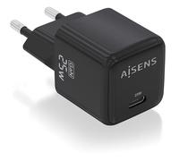 Cargador Gan de Pared Aisens ASCH-25W1P013-BK/ 1xUSB Tipo-C/ 25W