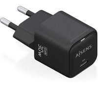 Cargador gan de pared aisens asch-30w1p019-bk/ 1xusb tipo-c/ 30w