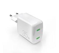 Cargador de pared MiniPro 2xUSB-C GaN 35W - Blanco