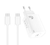 Cargador USB-C Rápido de 45 W, Carga Rápida PD3.0, Compatible con MacBook Pro/Air, para iPhone 17/16/15, para Galaxy S25/S24/S23 Ultra, Cargador Enchufe con 2M Tipo C Cable, Blanco