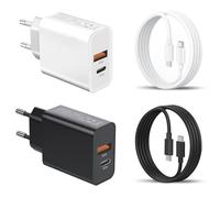 Cargador USB C y cable para Samsung Galaxy S25 Ultra/A17/S25 Plus/S24 FE/S24 Ultra/S23/S22 S21 S20,A56 5G/A36 A26 A16/A55 A25 A35 A54 A53 A53 52 A1 5 A57 iPhone 15 16 17 Fast Toma de corriente