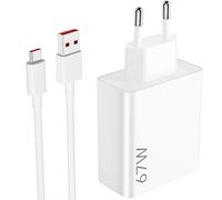 Cargador USB Carga Rapida 67W y 1M Cable Carga Rapida Tipo c para Xiaomi 14T 13T Mix Flip Mix Fold 3 Redmi Note 14S 13 Pro 5G Pad 7 Pro, Carga Turbo Cargador Movil para Poco M6 X6, HyperCharge Combo