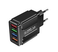 Cargador USB - Cargador USB rápido de 4 Puertos 3,1A - Estación Internacional de Carga Rápida 4 Puertos para Teléfono Alemania Italia España