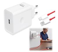 Cargador USB de 100 W para OPPO con Cable Rojo USB-C 6A 1M Original, Compatible con OPPO Find X8, X7, Find X7 Ultra One-Plus 13, Nord CE 4, 3 Lite, Realme GT 7 Pro, Reno 13.