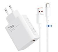 Cargador USB de 33 W con cable de carga tipo C 2 m para Xiaomi Mi 13 Mi 12 Mi12Pro Mi11 11 Ultra Mi11 lite Mi 10 Redmi Note 12 12 s 11 11 Pro 10 10 Pro Poco X4 X3 F4 G