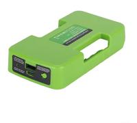 Cargador USB de 40 V para herramientas eléctricas compatibles, estación de carga al aire libre, color verde azulado, diseño portátil para proyectos de trabajo de jardín y construcción con soporte de