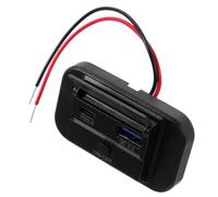 Cargador USB de Coche de 12-24 V, 18w, Carga Rápida, Doble Puerto | Nylon y Cobre, Luz Led, Tapa de Rebote Automático, Instalación Sencilla para Vehículo y Rv, Azul