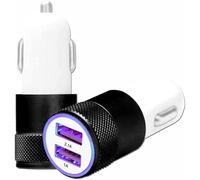 Cargador USB de coche negro con doble puerto ultrarrápido USB X2 Car Charger 12/24 V ** conforme a las normas CE ** Compatible con Honor X70i