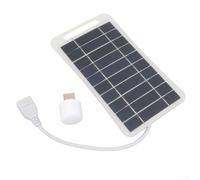 Cargador USB de panel solar de 5 W, unidad sellada epoxi para carga electrónica, camping, viaje, 16,5 x 9 cm, color blanco