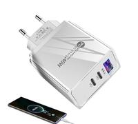Cargador USB de pared - Bloque de carga rápida tipo C 40W con 3 puertos | Accesorio telefónico para cruceros dormitorio y viajes