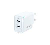 CARGADOR USB PARED COOLBOX GAN 35W USB-C/USB-C QC3.0 BLANCO
