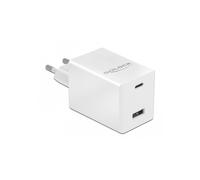 Cargador USB - DELOCK - 41448 - 2 Puertos - 45W PD - Tecnología GaN - Blanco