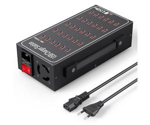 Cargador USB, estación de carga de 30 puertos, cargador de sobremesa 150W/30A, concentrador multidispositivo, adaptador de red USB-A, compatible con iPhone 12/13/14/15/Samsung S24/S23/S22/Google/Table