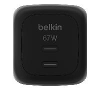 CARGADOR USB GAN BELKIN WCH020kqBK 67W 2xUSB-C PD PPS DISE??O COMPACTO COLOR NEGRO