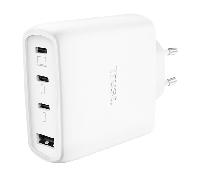 CARGADOR USB GAN TRUST MAXO 65W 3xUSB-C PD 1xUSB-A INCLUYE CABLE USB-C 2M BLANCO