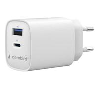 Cargador USB Gembird Rápido 30W Power Delivery Quick Charge 2 Puertos blanco