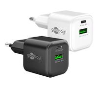 Goobay cargador rápido dual usb-c (20 w) / usb-a qc (18 w) compatible