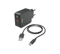 Cargador USB Hama 19.5 W 1x USB-C negro interior