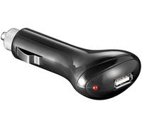 Cargador usb mechero a 5vdc 1amp negro