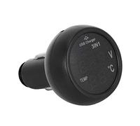 Cargador USB para autom¨®vil, Fydun 3 en 1 Multifuncional Car Auto 12V/24V LED Digital Volt¨ªmetro Term¨®Metro Cargador USB Encendedor de Cigarrillos Medidor de Voltaje Compatible