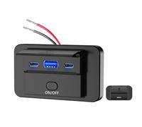 Cargador USB Para Coche | 3 Puertos Enchufar y Usar Accesorios de Carga Automotriz | Adaptador de Corriente de Coche con 3 Puertos - Para Vehículos Autocaravana Camión Sedán Pickup Smartphones Tableta