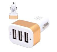 Cargador USB para coche, adaptador de carga de 3 puertos, Plug and Play Power Hub, Compact Sturdy Automotive Device for Smartphone, Tablet, Interior Use, Travel, Daily Commute Charging