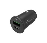 Cargador USB para coche - Doble entrada USB Tipo-C y USB Tipo-A para Teléfonos Móviles, Smartphone, Adaptador de Carga, 2 Tomas USB, Toma para Encendedor