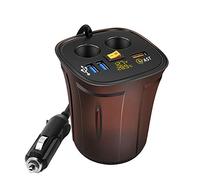 Cargador USB para encendedor de cigarrillos,12V 8A Toma USB para automóvil 3agujeros Voltímetro LED/interruptor/temperatura/adaptador para encendedor de cigarrillos para automóvil, motocicleta, barcos