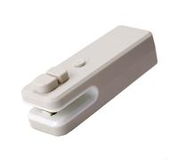 Cargador USB para mini sellador de bolsas de chips con hoja integrada, dispositivo portátil para volver a sellar envases de alimentos de plástico y extender la frescura de los bocadillos (gris)