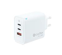 CARGADOR USB PARED COOLBOX GAN 65W USB-C/USB-C/USB-A QC3.0 BLANCO