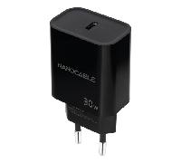 Nanocable Cargador de pared USB-C PD 30W Negro