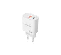 CARGADOR USB PARED NANO CABLE USB-C/PD + USB-A/QC 20W BLANCO