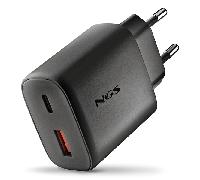 CARGADOR USB PARED NGS GAN 45W USB-C/USB-A NEGRO