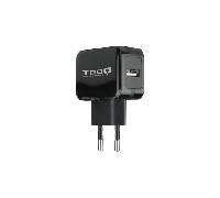 CARGADOR USB PARED TOOQ TQWC-1S01 1PTO 2.4A NEGRO