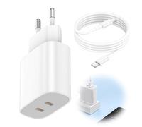 Cargador USB rápido de 20 W con cable USBC 2 M compatible con Galaxy A15/A53/A13/A14/A16/A26/A53/S23/S21, Xiaomi, adaptador rápido tipo C de alimentación