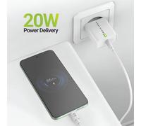 Cargador USB rápido Mayaxess SEK-VIRT-X15P 20W Blanco incluye cable USB-C