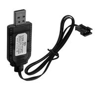 Cargador USB RC 7,4V para Baterías LiPo con Conector SM-3 Pin - Compatible con Coches RC, Drones, Barcos Y Juguetes, con Protección contra Sobrecarga E Indicador LED