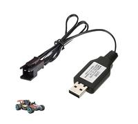 Cargador USB RC 7.4V Universal, Cable SM-3P Carga 1000mA, Cargador Coche Teledirigido USB para Barco, Compatible con Coches RC Drones Barcos Aviones y Juguetes Teledirigidos para Dispositivos
