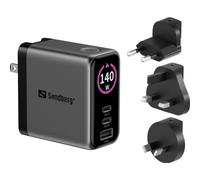 Cargador USB Sandberg Travel Charger PD140W Display 3 Puertos