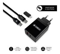 Cargador StarTech USB de Pared Dual 17W Universal 2 Puertos Negro