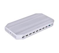 Cargador USB - UNITEK - Y-2190 - 10 Puertos - QC 3.0 - USB Tipo C - Blanco