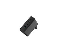 Cargador USB universal Natec GaN 100W, 3X USB-C, 1X USB-A, Negro